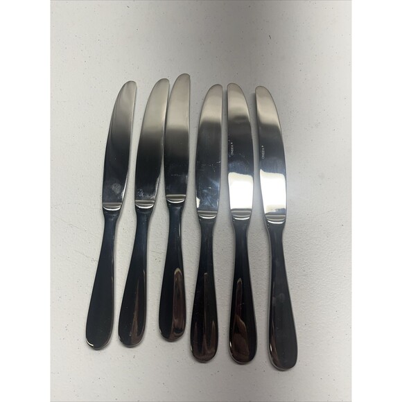 6 Oneida Silver Taylor Dinner Knife Knives 18/0 Stainless Set - Picture 1 of 3